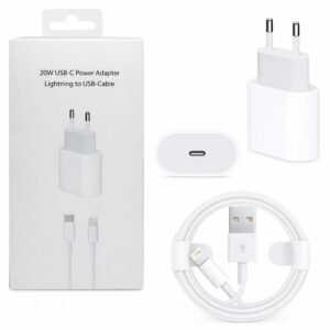Carregador Apple 20W USB-C com Cabo Lightning (Kit Completo)